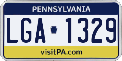 PA license plate LGA1329