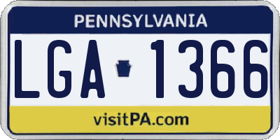 PA license plate LGA1366