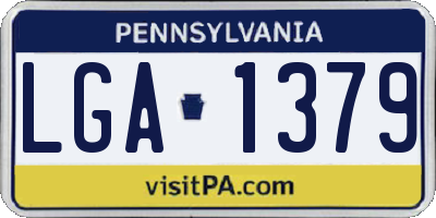 PA license plate LGA1379