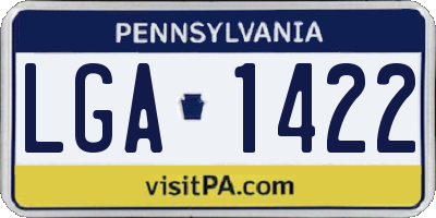 PA license plate LGA1422
