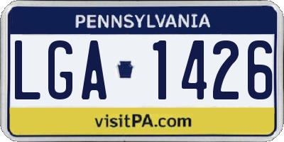 PA license plate LGA1426