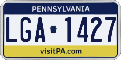 PA license plate LGA1427