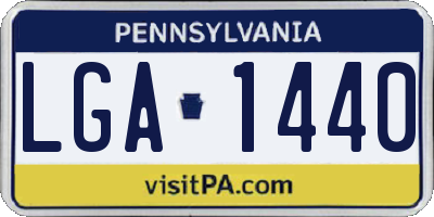 PA license plate LGA1440