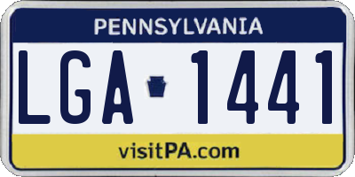 PA license plate LGA1441