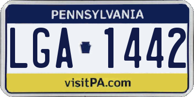 PA license plate LGA1442
