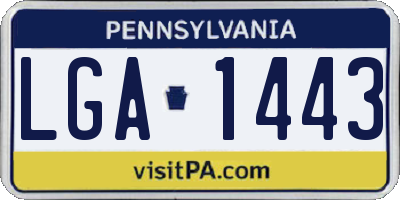 PA license plate LGA1443