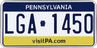 PA license plate LGA1450