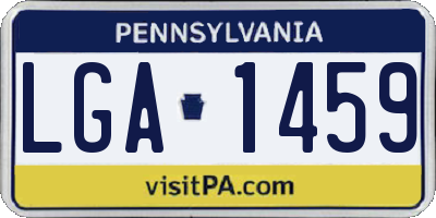 PA license plate LGA1459