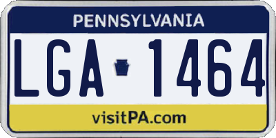 PA license plate LGA1464