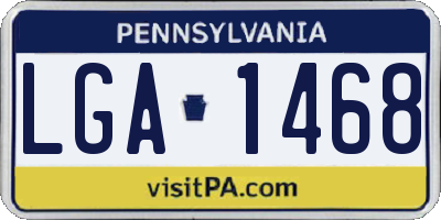 PA license plate LGA1468