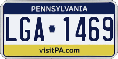 PA license plate LGA1469