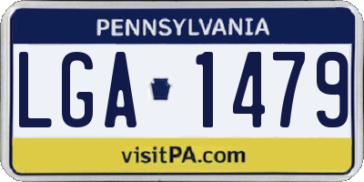 PA license plate LGA1479