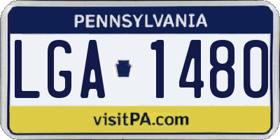 PA license plate LGA1480