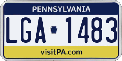 PA license plate LGA1483