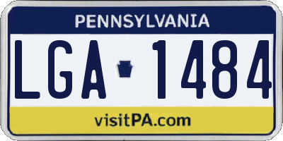 PA license plate LGA1484