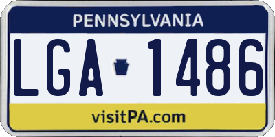 PA license plate LGA1486