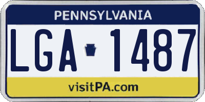 PA license plate LGA1487