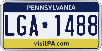 PA license plate LGA1488