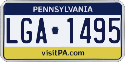 PA license plate LGA1495