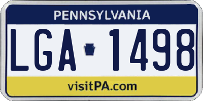 PA license plate LGA1498
