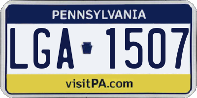 PA license plate LGA1507