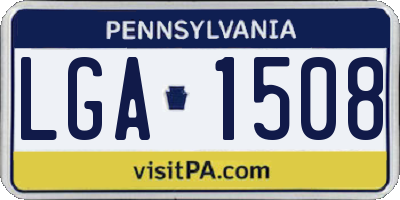 PA license plate LGA1508