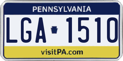 PA license plate LGA1510
