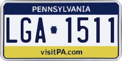 PA license plate LGA1511