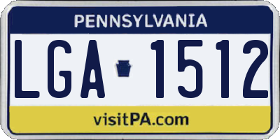 PA license plate LGA1512