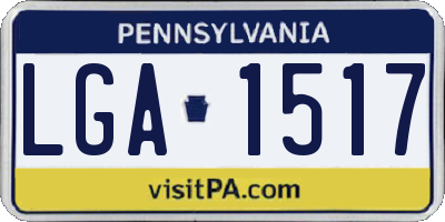 PA license plate LGA1517