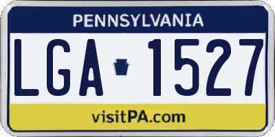 PA license plate LGA1527