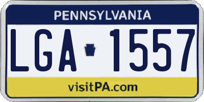 PA license plate LGA1557