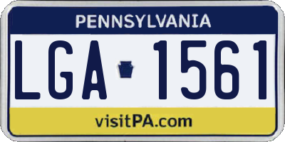 PA license plate LGA1561