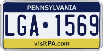 PA license plate LGA1569