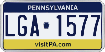 PA license plate LGA1577
