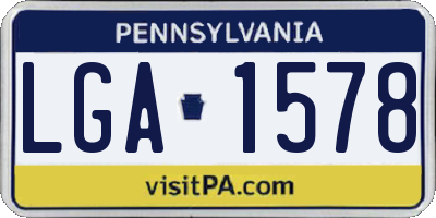 PA license plate LGA1578