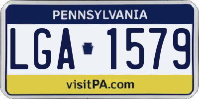PA license plate LGA1579