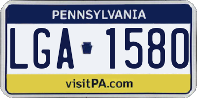 PA license plate LGA1580