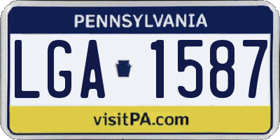 PA license plate LGA1587