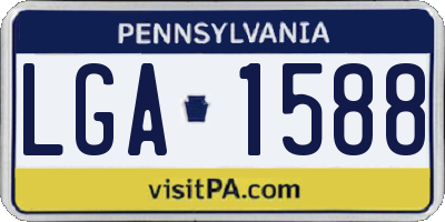 PA license plate LGA1588