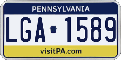 PA license plate LGA1589
