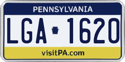 PA license plate LGA1620