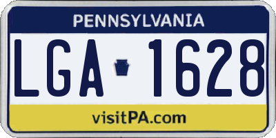 PA license plate LGA1628