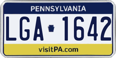 PA license plate LGA1642
