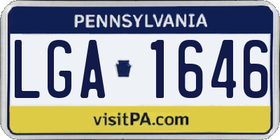 PA license plate LGA1646