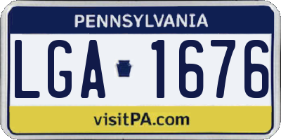 PA license plate LGA1676