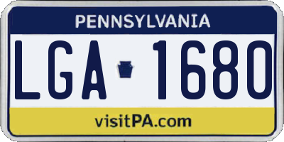 PA license plate LGA1680