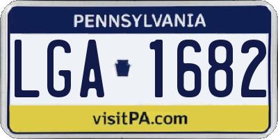 PA license plate LGA1682