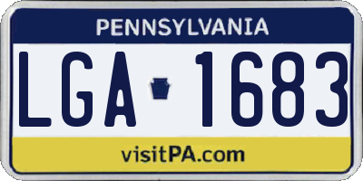 PA license plate LGA1683