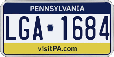 PA license plate LGA1684